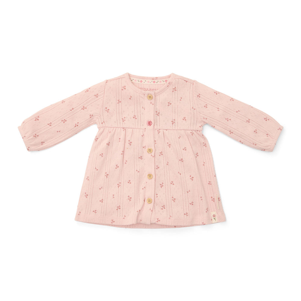 De Little Dutch fairy flowers jurk met lange mouw is een prachtige jurk voor je kleintje. De jurk is gemaakt van een zachte stof en heeft een mooie, lichtroze kleur, wat zorgt voor frisse en leuke uitstraling. VanZus