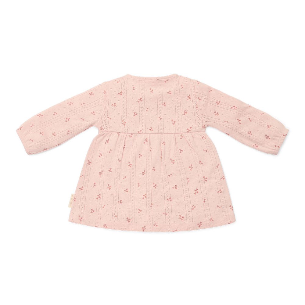 De Little Dutch fairy flowers jurk met lange mouw is een prachtige jurk voor je kleintje. De jurk is gemaakt van een zachte stof en heeft een mooie, lichtroze kleur, wat zorgt voor frisse en leuke uitstraling. VanZus