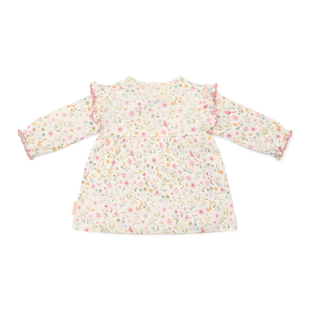De Little Dutch fairy garden jurk met lange mouw is een prachtige jurk voor je kleintje. De jurk is gemaakt van een zachte stof en heeft een mooie, witte kleur, wat zorgt voor frisse en leuke uitstraling. VanZus