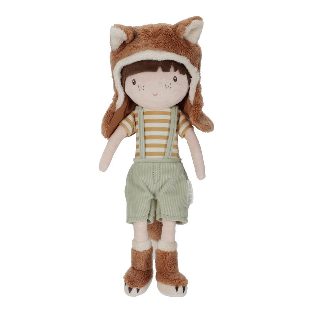 Little Dutch knuffelpop Forest Friends Sam is een zachte, schattige pop in vosjesoutfit. Veilig vanaf 12 maanden, 35 cm. Een ideaal cadeau! VanZus