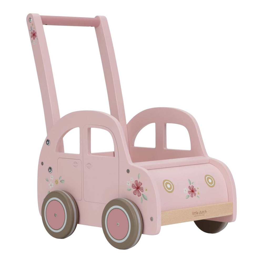 De Little Dutch loopwagen roze is ideaal voor kinderen van 1-4 jaar. Prachtig design met bloemendetails en vintage details. Nu verkrijgbaar bij VanZus.