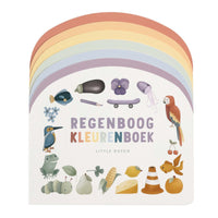 Het Little Dutch regenboog kleurenboek is perfect voor kinderen van 1-4 jaar. Leren kleuren herkennen en woorden benoemen met mooie illustraties. VanZus