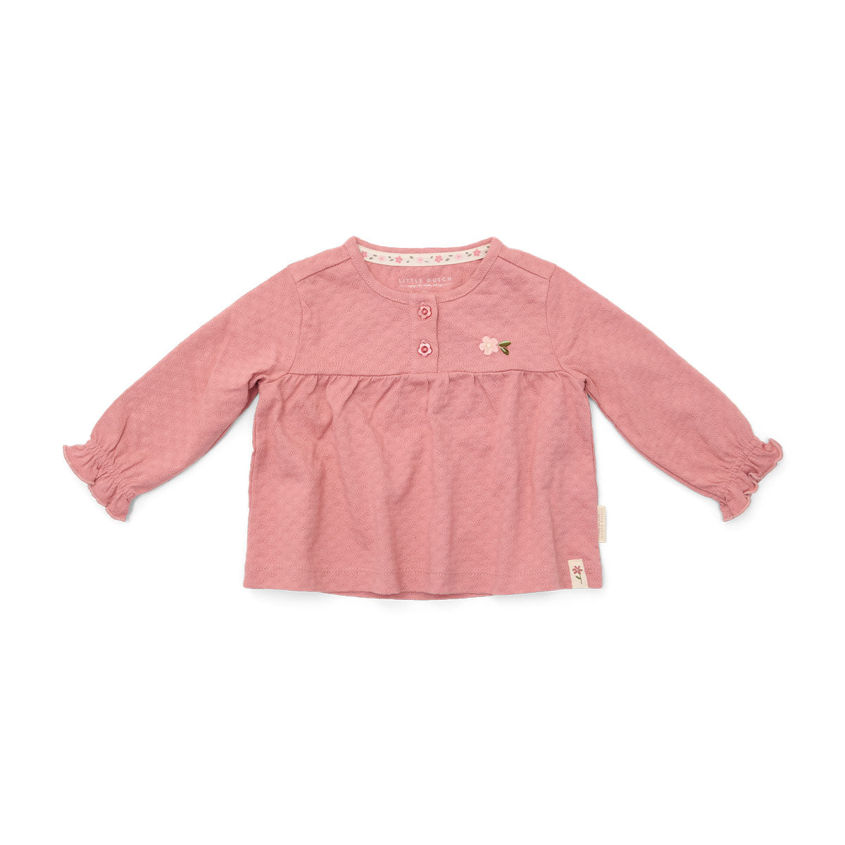 Comfortabele en basic t-shirts zijn altijd fijn om in de kast te hebben hangen! Dat geldt al helemaal voor dit lieve t-shirt lange mouw in de variant pink blush van het merk Little Dutch. Dit schattige shirt is de ideale basic om de leukste outfits mee samen te stellen. VanZus