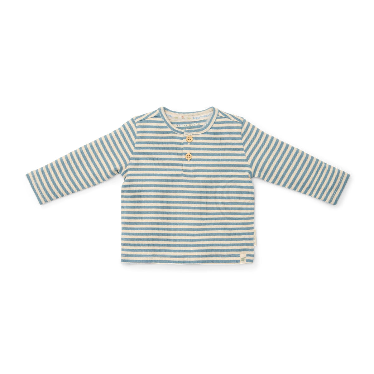 Comfortabele en basic t-shirts zijn altijd fijn om in de kast te hebben hangen! Dat geldt al helemaal voor dit lieve t-shirt lange mouw in de variant stone blue stripe van het merk Little Dutch. Dit schattige shirt is de ideale basic om de leukste outfits mee samen te stellen. VanZus