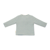 Comfortabele en basic t-shirts zijn altijd fijn om in de kast te hebben hangen! Dat geldt al helemaal voor dit lieve t-shirt lange mouw in de variant stone blue stripe van het merk Little Dutch. Dit schattige shirt is de ideale basic om de leukste outfits mee samen te stellen. VanZus