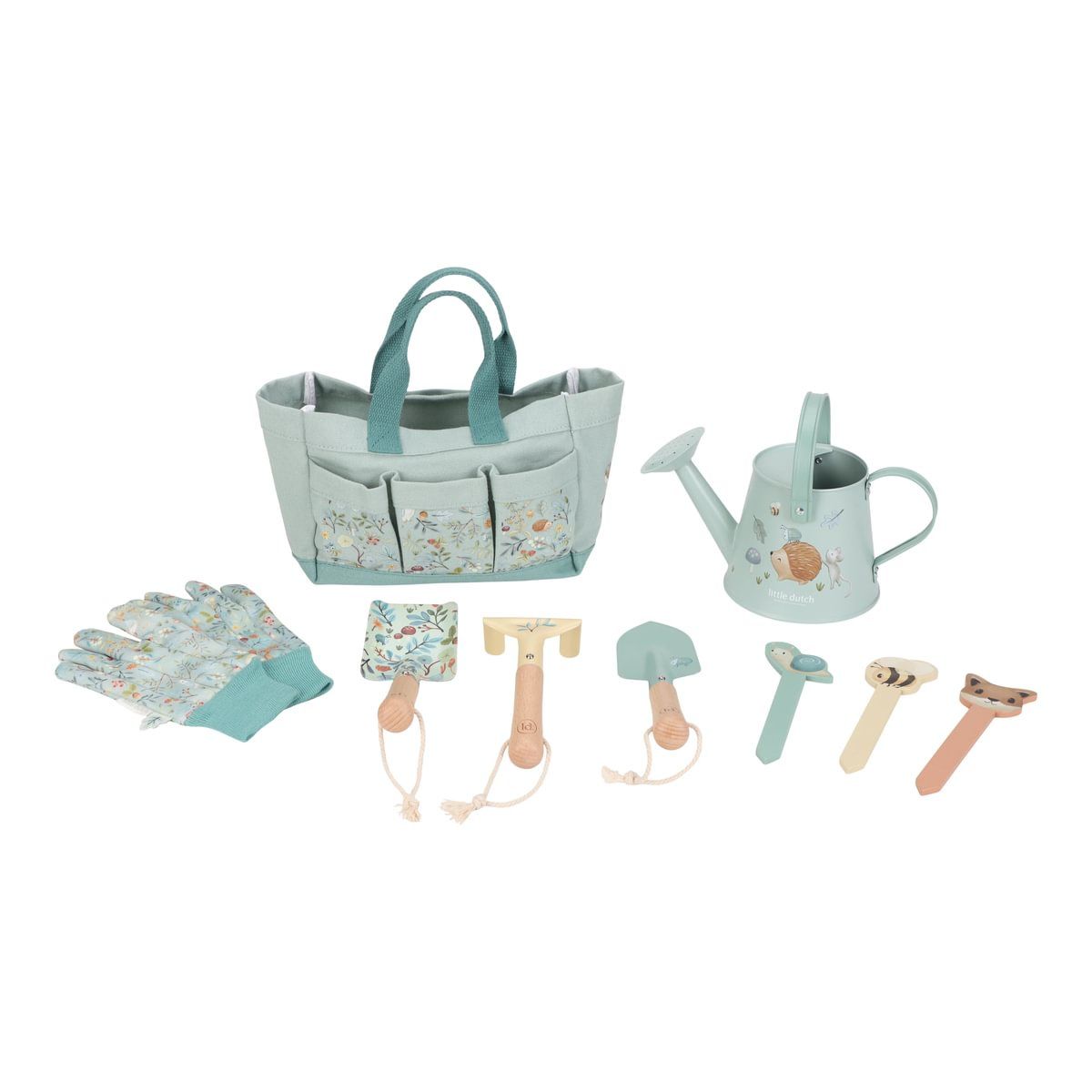 De Little Dutch tuin cadeauset forest friends is ideaal voor jonge tuiniers. Compleet met gieter, gereedschap en handschoenen. Perfect voor 2 - 8 jaar. VanZus