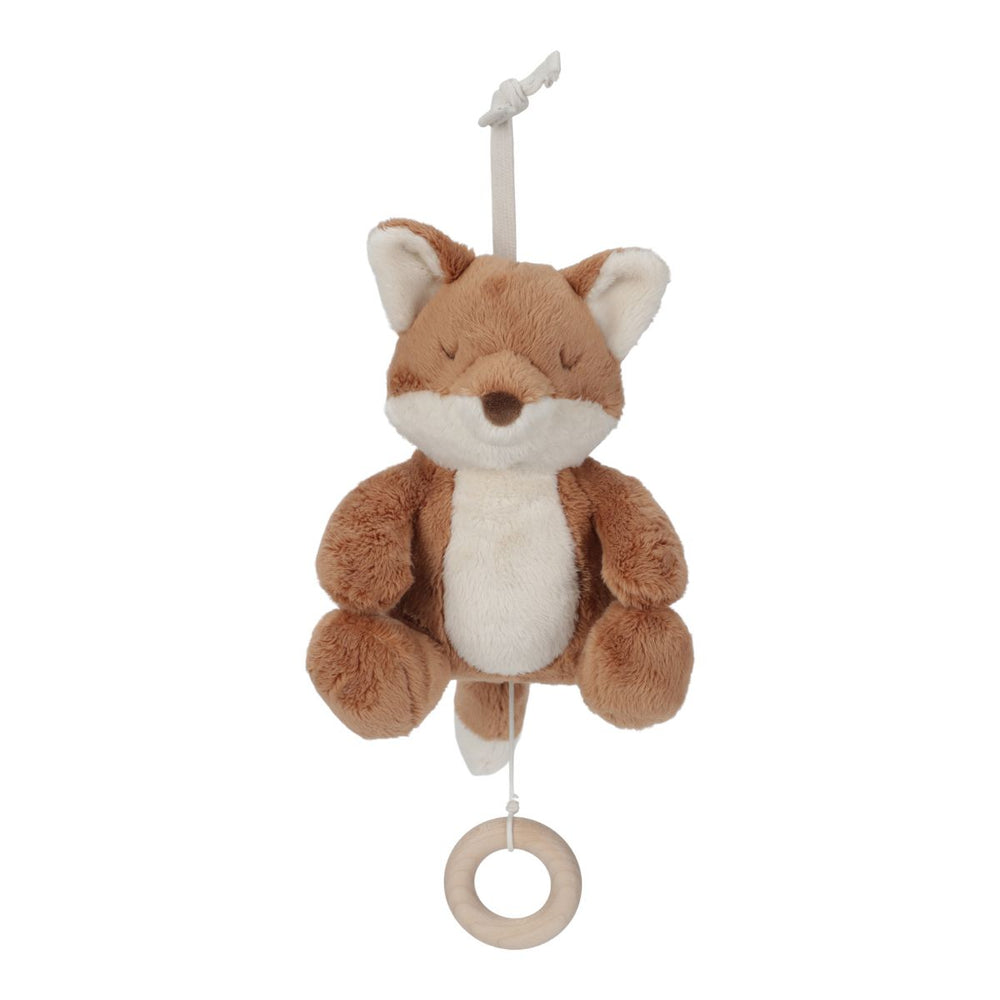 Hoe lief: de Little Dutch vos muziekhanger uit de forest friends-collectie! Dit schattige speeltje kalmeert je kleintje met een rustgevend deuntje en is perfect voor de wieg of kinderwagen. Een ideaal kraamcadeau! VanZus