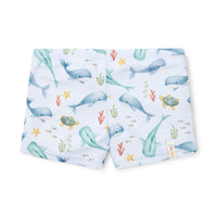 Je kindje is helemaal klaar voor het strand, het zwembad en voor zomerse vakanties met deze lieve zwembroek in de variant ocean van het merk Little Dutch. De zwembroek is voorzien van een elastische tailleband met trekkoord. VanZus