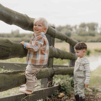 Stoer en warm op pad in de blouse in ice blue check van Little Dutch. Je kindje blijft heerlijk warm met dit zachte, warme flanellen overhemd. Naast dat dit geruite overhemd of overshirt warm en comfortabel is, ziet het er ook ontzettend stoer uit! VanZus