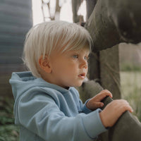 Deze sweater in ice blue van Little Dutch is een heerlijk shirt voor je kleintje om te dragen op de frissere dagen. De capuchontrui heeft een mooie ijsblauwe kleur en op de achterzijde de print van een tractor.  De hoodie is gemaakt van biologisch katoen met een extra zachte binnenkant. VanZus