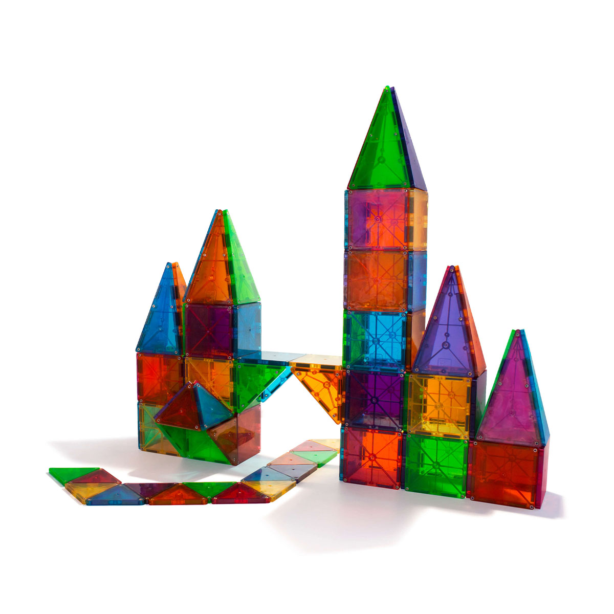 Met de Magna-Tiles Clear Colors 100 stuks is jouw kindje wel even zoet! Deze grote set heeft maar liefst 100 magnetische bouwstenen. Jouw kindje kan zijn creativiteit helemaal kwijt en maken wat hij maar wil. Leuk en leerzaam magneetspeelgoed. VanZus.