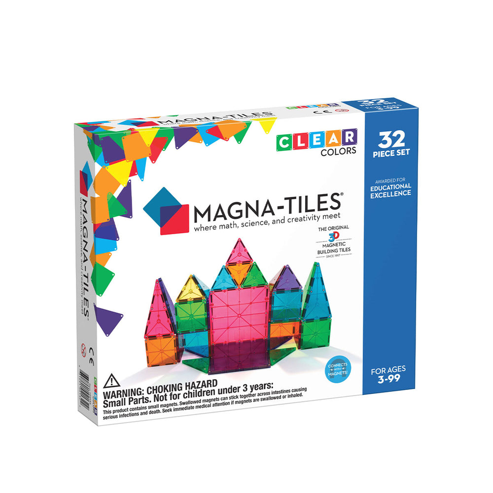 Met de Magna-Tiles Clear Colors 32 stuks is jouw kindje wel even zoet! Deze mooie set heeft 32 magnetische bouwstenen en is perfect om mee te beginnen. Jouw kindje kan zijn creativiteit helemaal kwijt. Leuk en leerzaam magneetspeelgoed. VanZus.