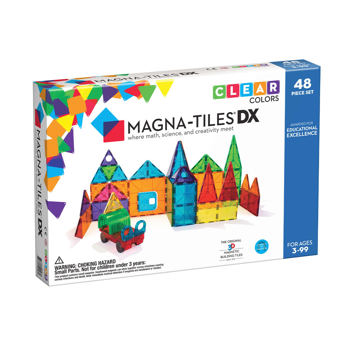 Met de Magna-Tiles Clear Colors 48 stuks is jouw kindje wel even zoet! Deze mooie set heeft 48 magnetische bouwstenen en is perfect om mee te beginnen. Jouw kindje kan zijn creativiteit helemaal kwijt. Leuk en leerzaam magneetspeelgoed. VanZus.