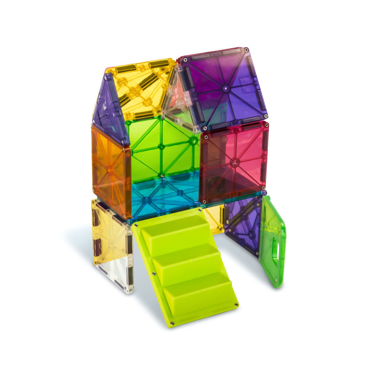 Met de Magna-Tiles House 28 stuks set bouw je het huis van je dromen! Laat je fantasie de vrije loop gaan en maak van een driehoek een lamp of een van een vierkant een bank. VanZus.
