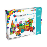 De Magna-Tiles Metropolis 110 stuks Set is één van de grootste sets van Magna-Tiles en staat dus gegarandeerd voor urenlang speelplezier. Met deze set maakt je kindje de mooiste steden. Leuk en leerzaam magneetspeelgoed. VanZus.