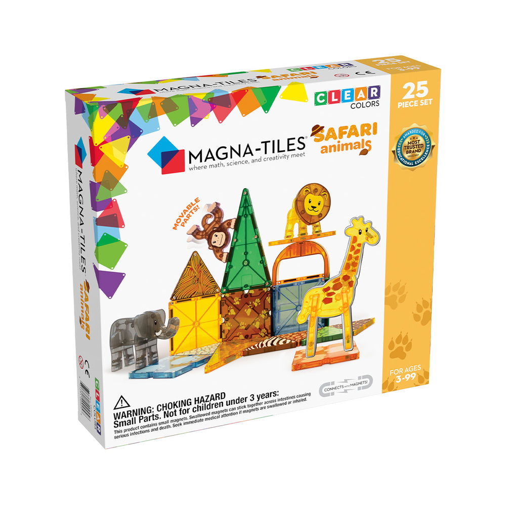 Als jouw kindje dol is op Afrikaanse dieren, dan mag de Magna-Tiles Safari animals set 25 stuks niet ontbreken in de speelgoedkast! Deze leuke set heeft niet alleen bouwstenen, maar ook leuke magnetische dieren. VanZus.