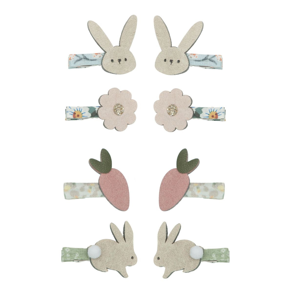 Houdt de haren van je kindje op een stijlvolle manier uit het gezicht met de bunny & flower mini haarspeldjes van Mimi & Lula. Deze comfortabele en veilige haaraccessoires zijn ideaal voor elke gelegenheid. VanZus