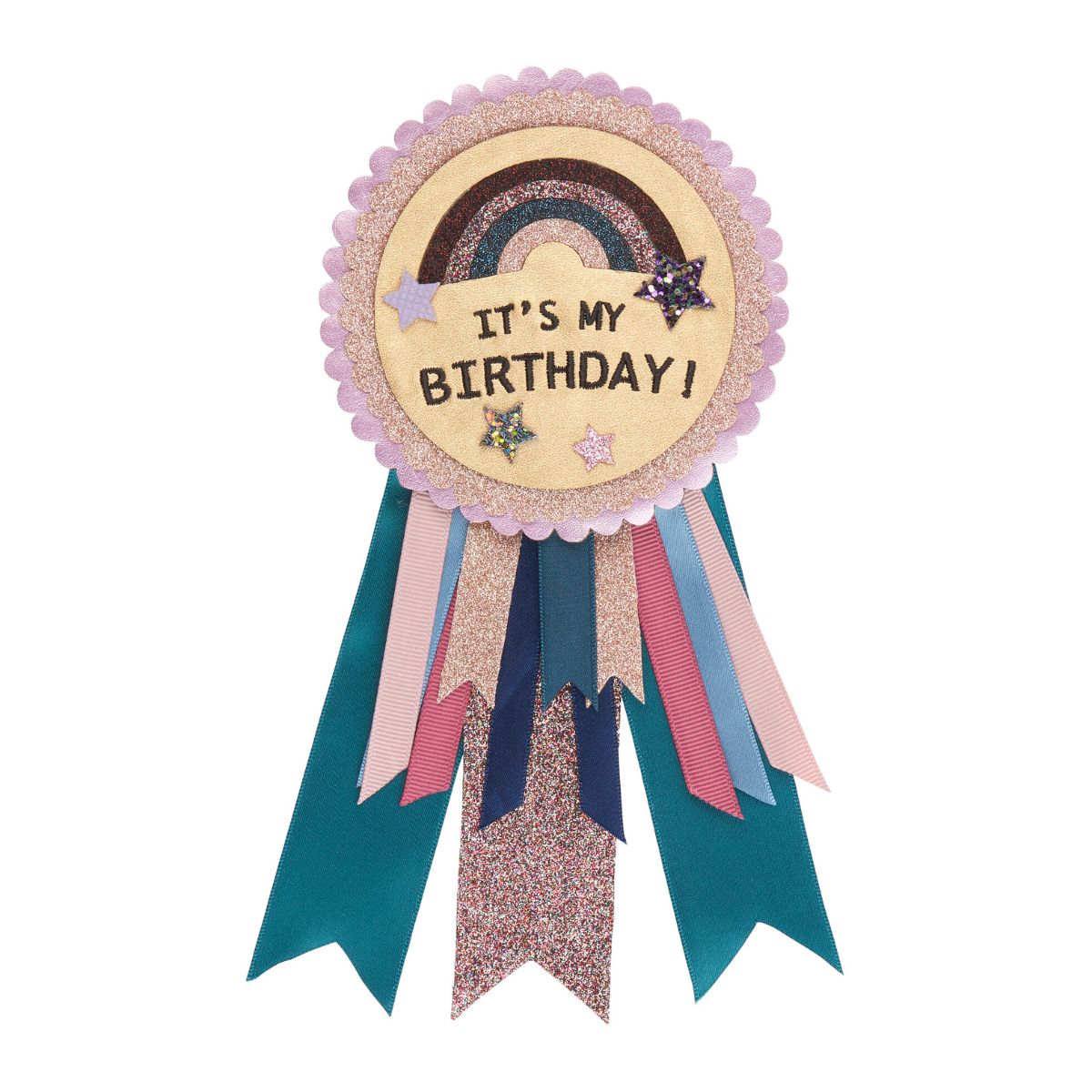 Vier je speciale dag met de mooie ‘It's My Birthday’ rozet van Mimi & Lula! Deze feestelijke accessoire met glitters en metallic accenten laat iedereen weten dat jij de jarige bent. Afmeting: 10,5 cm x 21 cm. VanZus