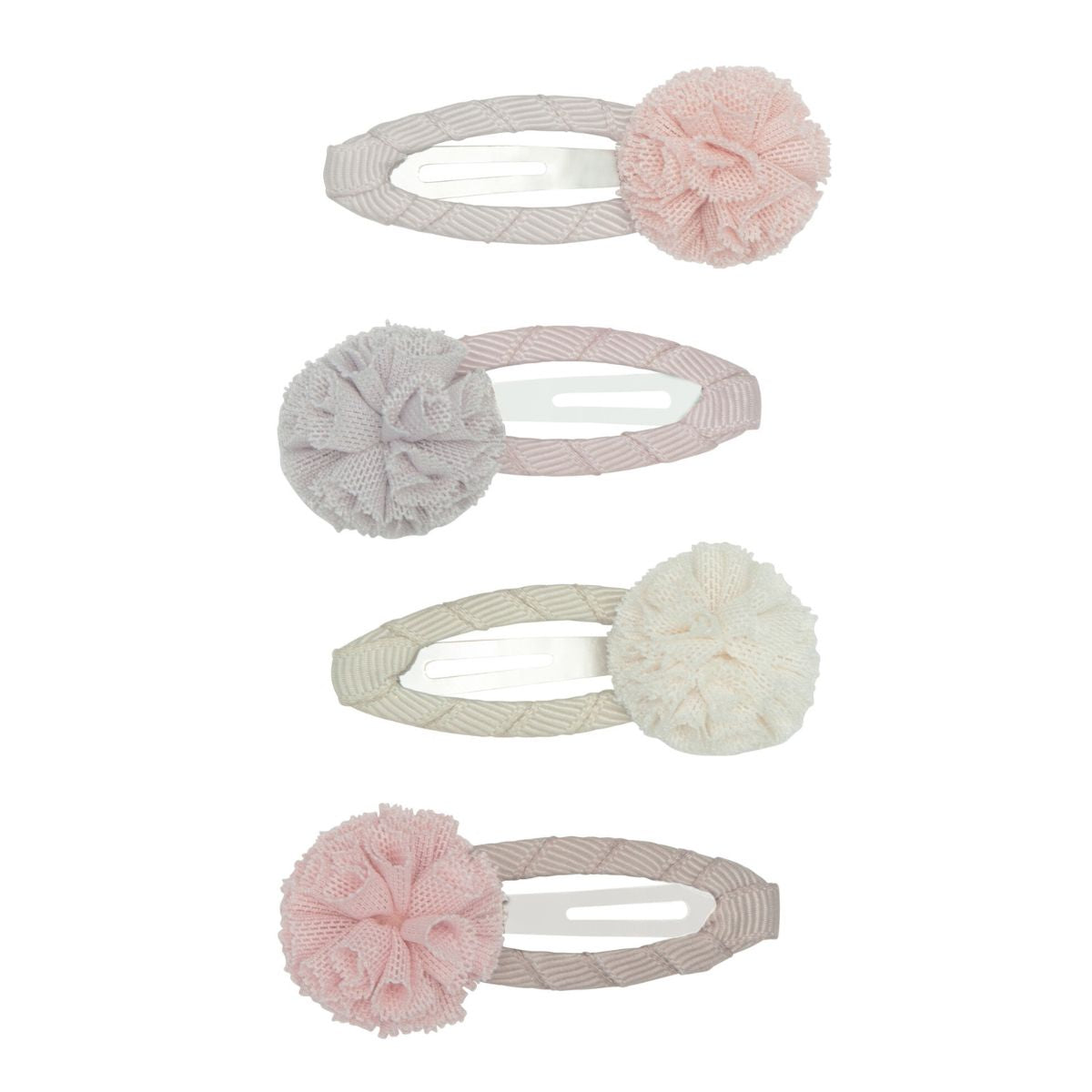 Houdt de haren van je kindje op een stijlvolle manier uit het gezicht met de pom pom haarspeldjes van Mimi & Lula. Deze comfortabele en veilige haaraccessoires zijn ideaal voor elke gelegenheid. VanZus