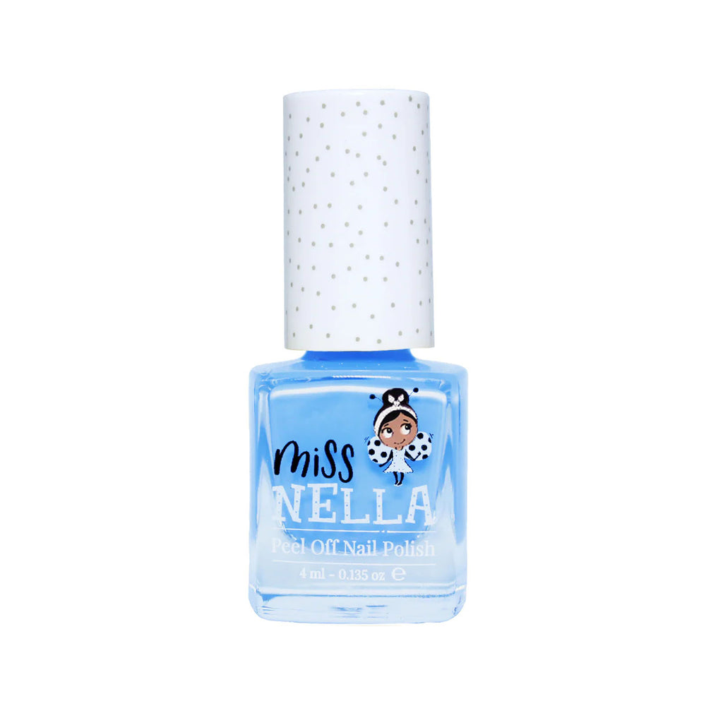 Laat de nageltjes van jouw kindje shinen met de nagellak blue bell van het merk Miss Nella. De peel off nagellak is speciaal ontworpen voor kinderen en is vrij van chemicaliën. In verschillende kleuren. VanZus