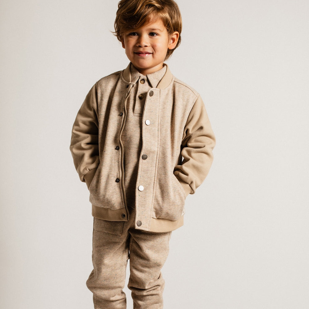 Baje Studio morrens jasje sand melange multicolor