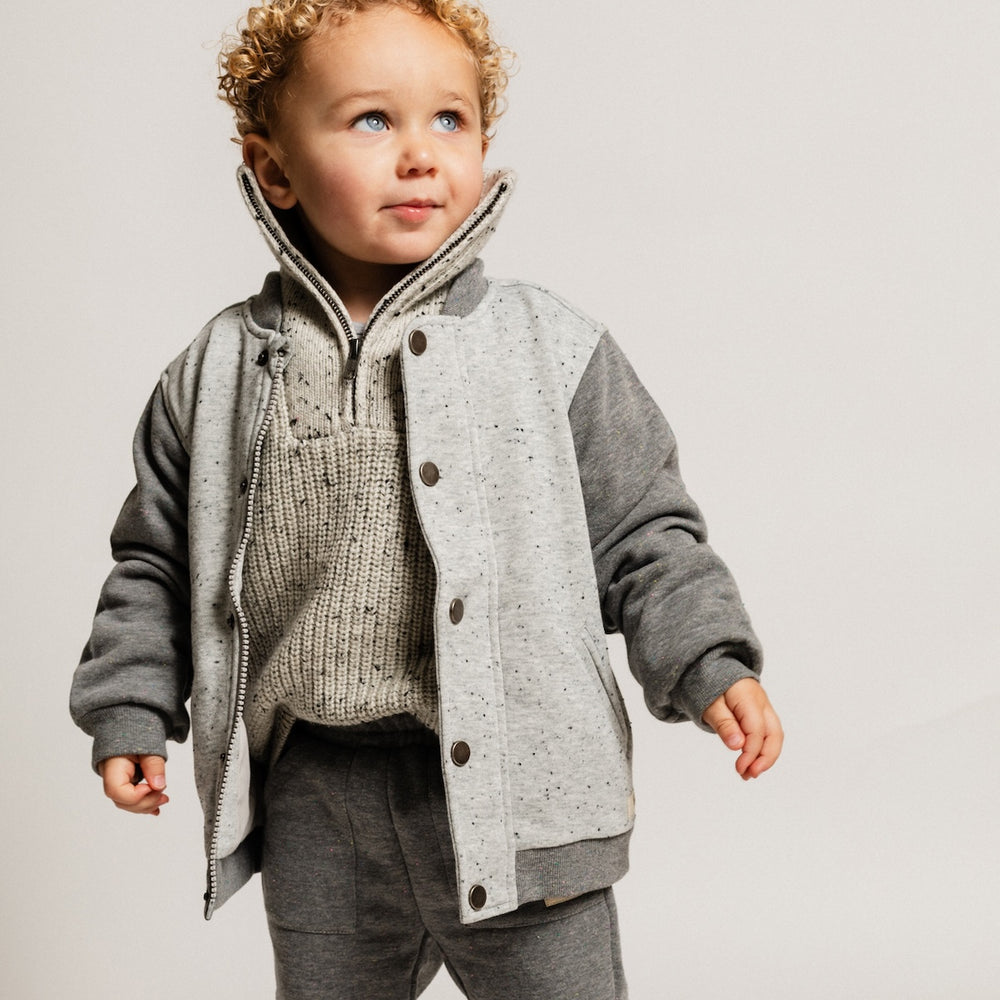 Baje Studio morrens jasje grey melange multicolor