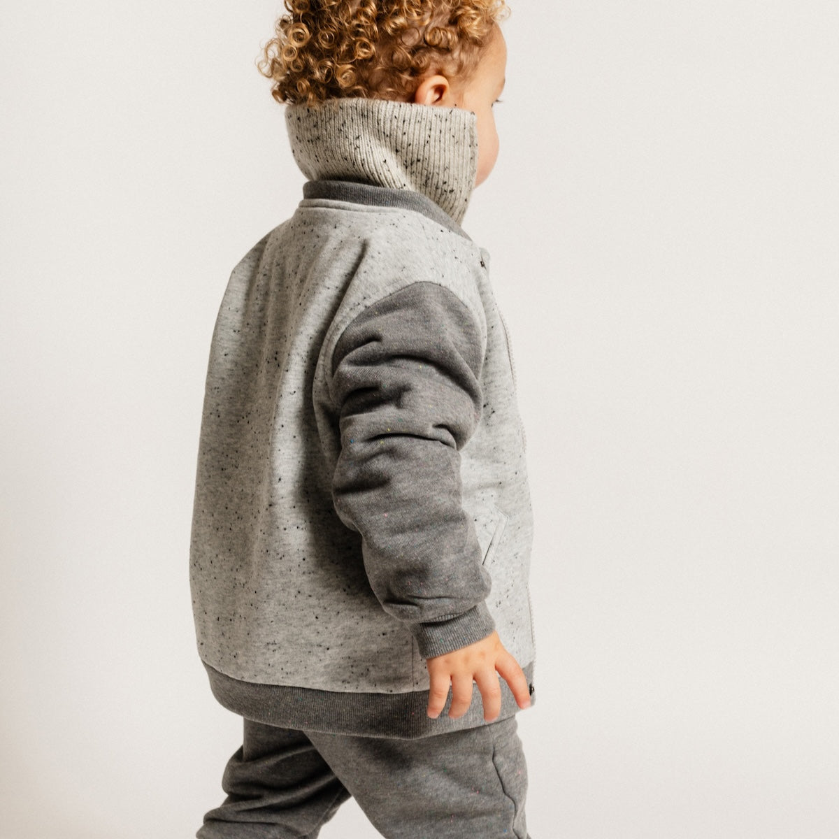 Baje Studio morrens jasje grey melange multicolor