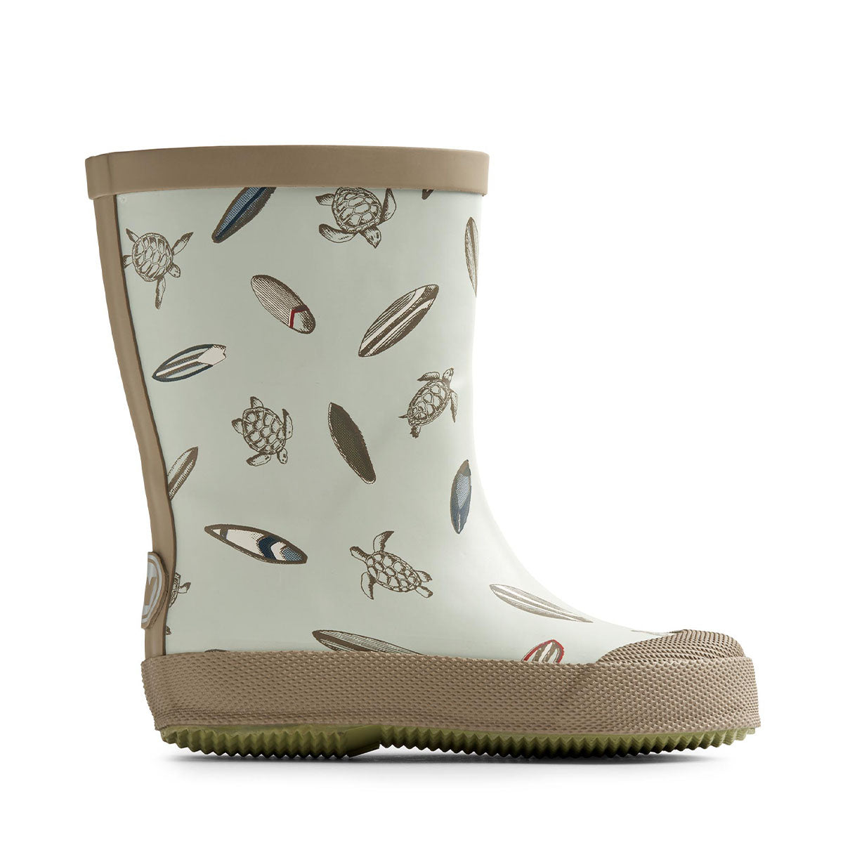 Houdt de regen buiten maar niet op? Dat is geen probleem met deze geweldige muddy regenlaarzen van het merk Wheat in de kleur turtle surf! Met deze leuke regenlaarzen kan je kindje naar hartenlust stampen, dansen en spelen in de plassen, zonder dat de voetjes nat worden. VanZus