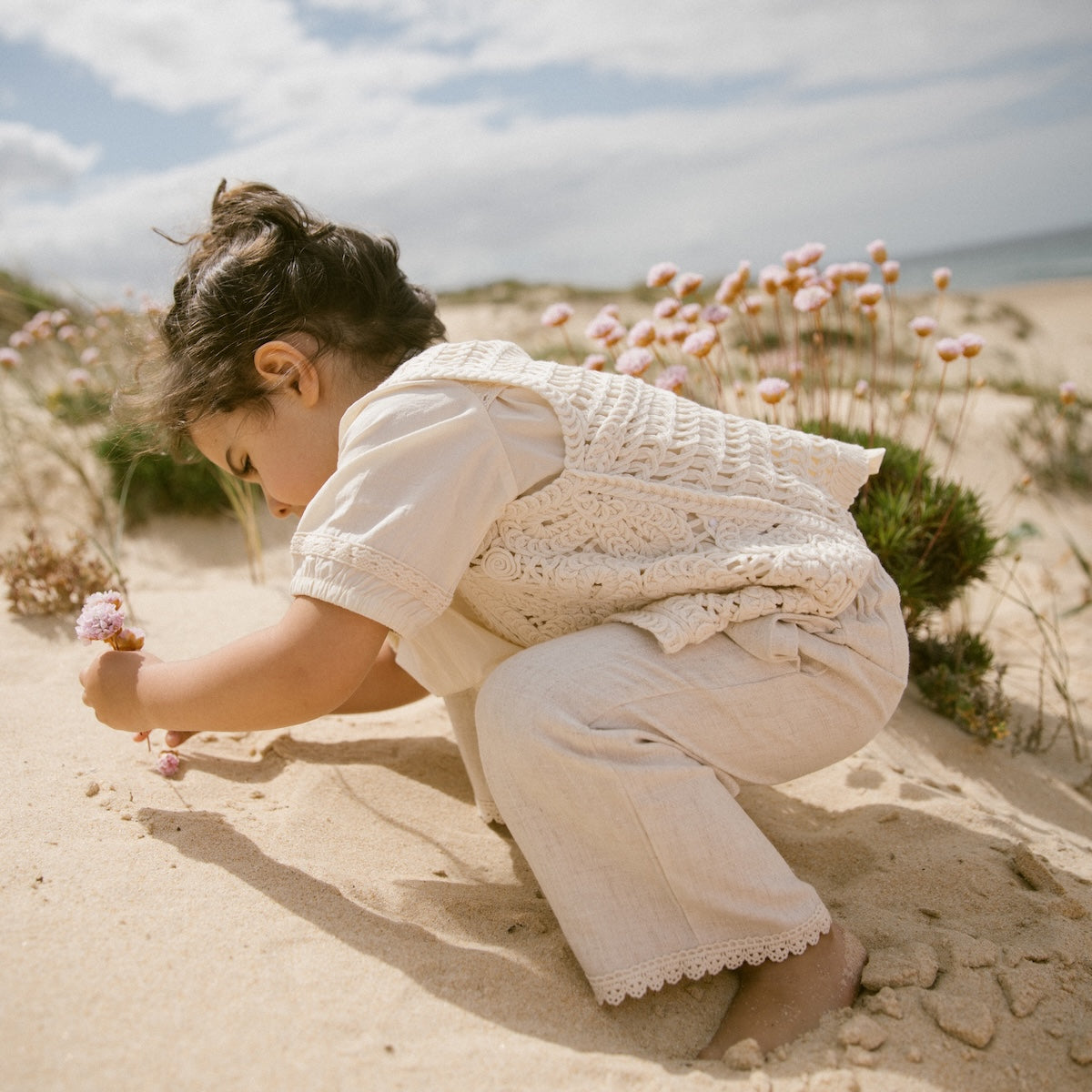 Lil' Atelier dagny vest melange turtledove