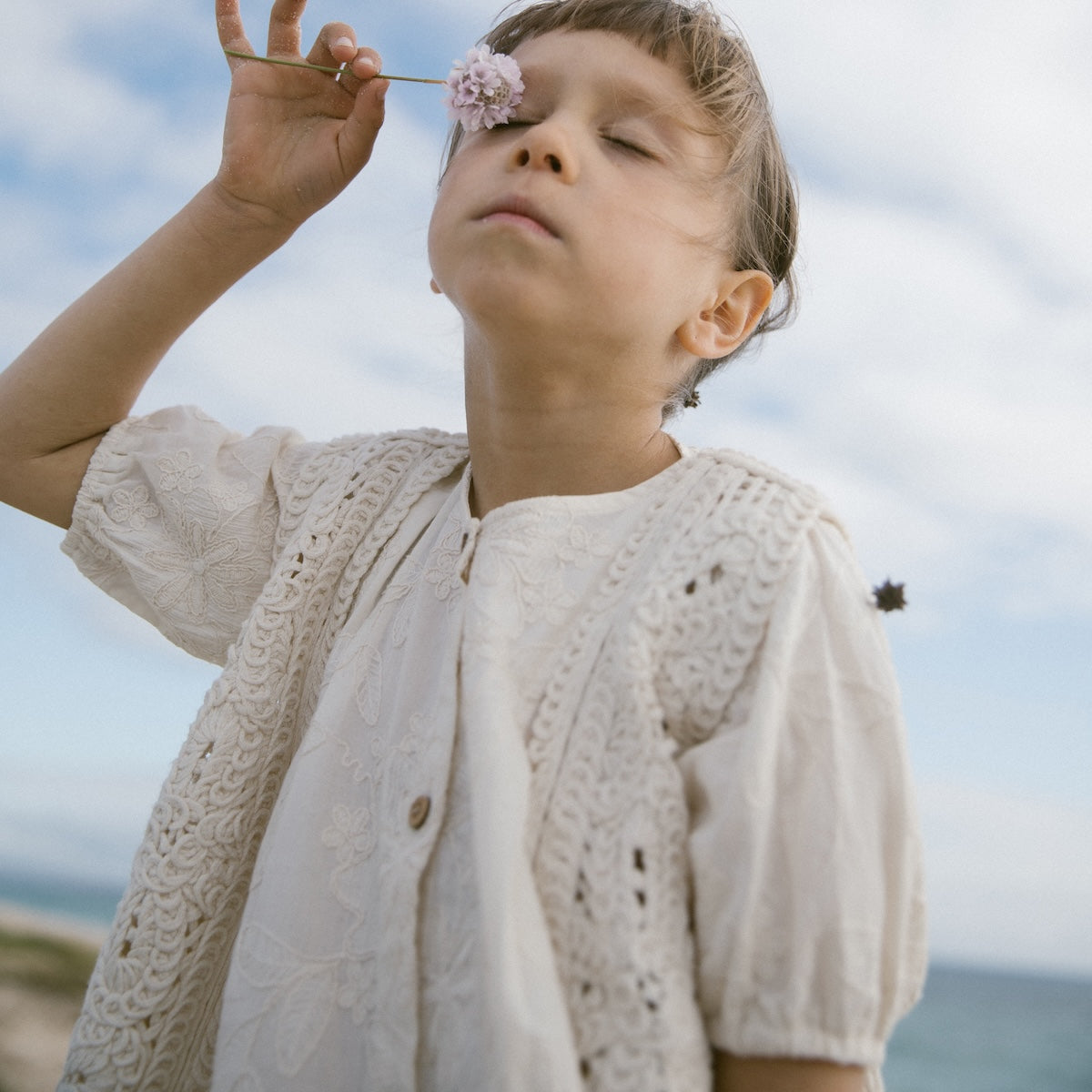 Lil' Atelier dagny vest melange turtledove