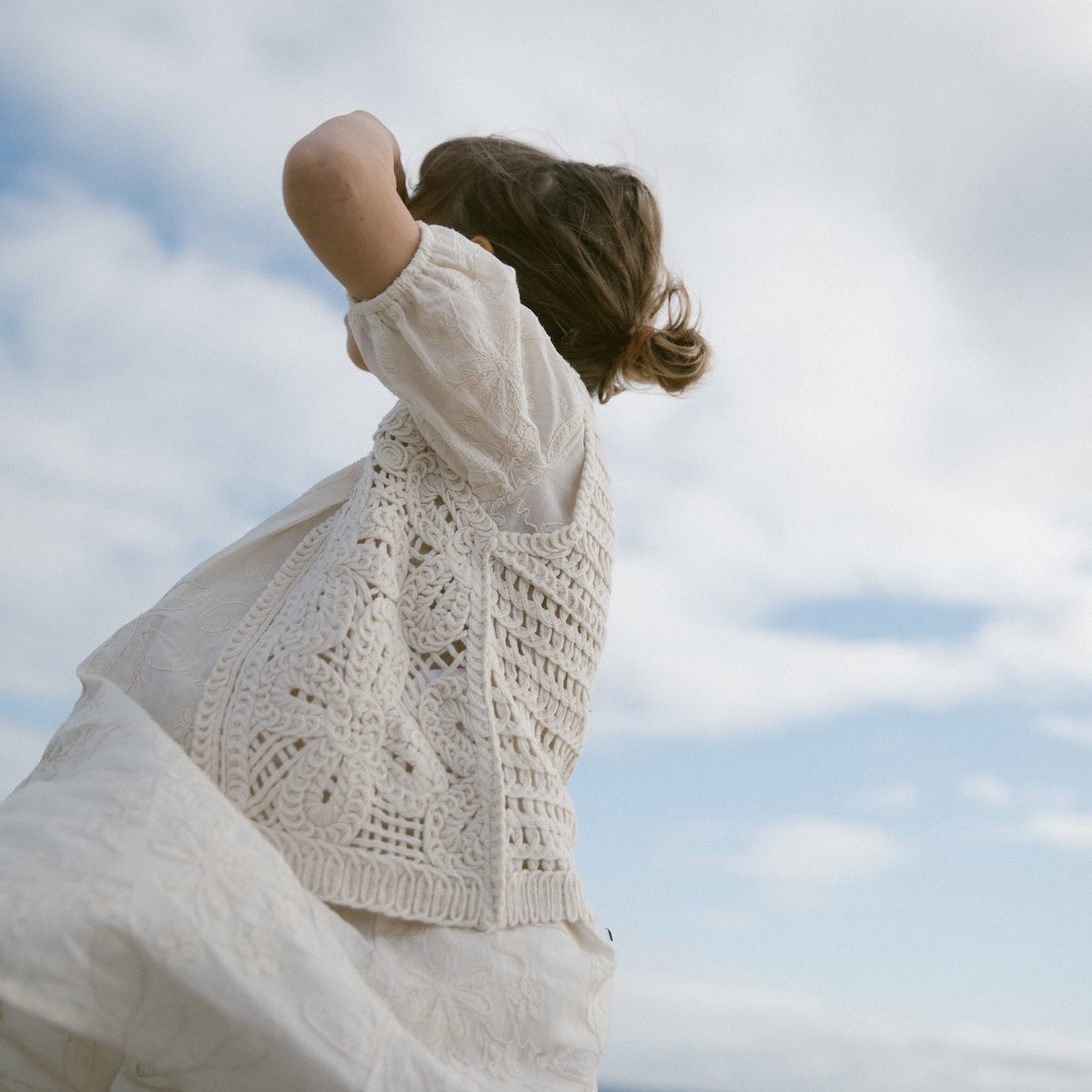 Lil' Atelier dagny vest melange turtledove