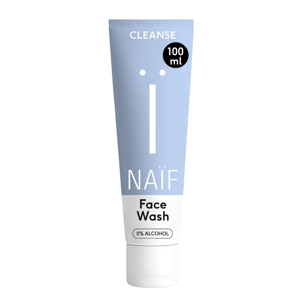 Reinig de huid met de reinigende face wash van het merk Naïf. De cleanser verzorgt en hydrateert de huid ook. Vrij van schadelijke stoffen. Inhoud: 100ml. VanZus