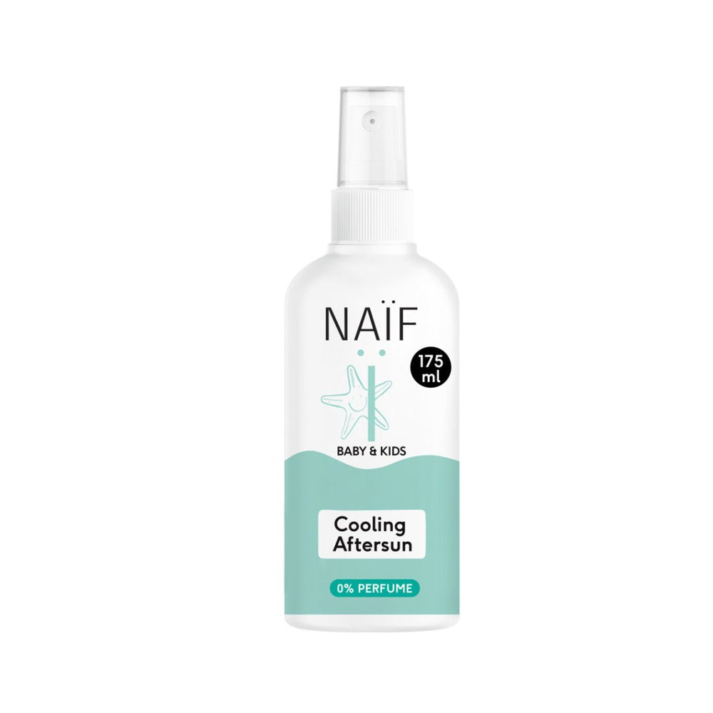 Na een dag zon gebruik je de verkoelende aftersun spray van Naïf. De aftersun is parfum vrij geschikt voor baby’s en kids. Verzorgt de huid en trekt snel in. De spray plakt niet en houdt de huid soepel en zacht. VanZus