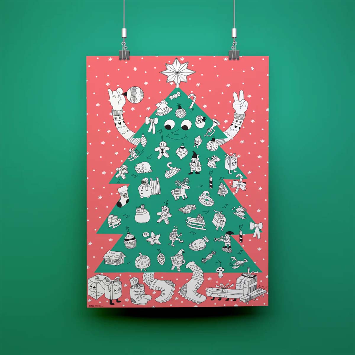 De OMY kleurposter 1 mtr kerst zorgt voor heel veel uren kleurplezier. Deze grote themakleurplaat sapin van 70 x 100 cm neemt je mee in een betoverende kerstwereld. Pak je favoriete viltstiften erbij en ga op avontuur! VanZus