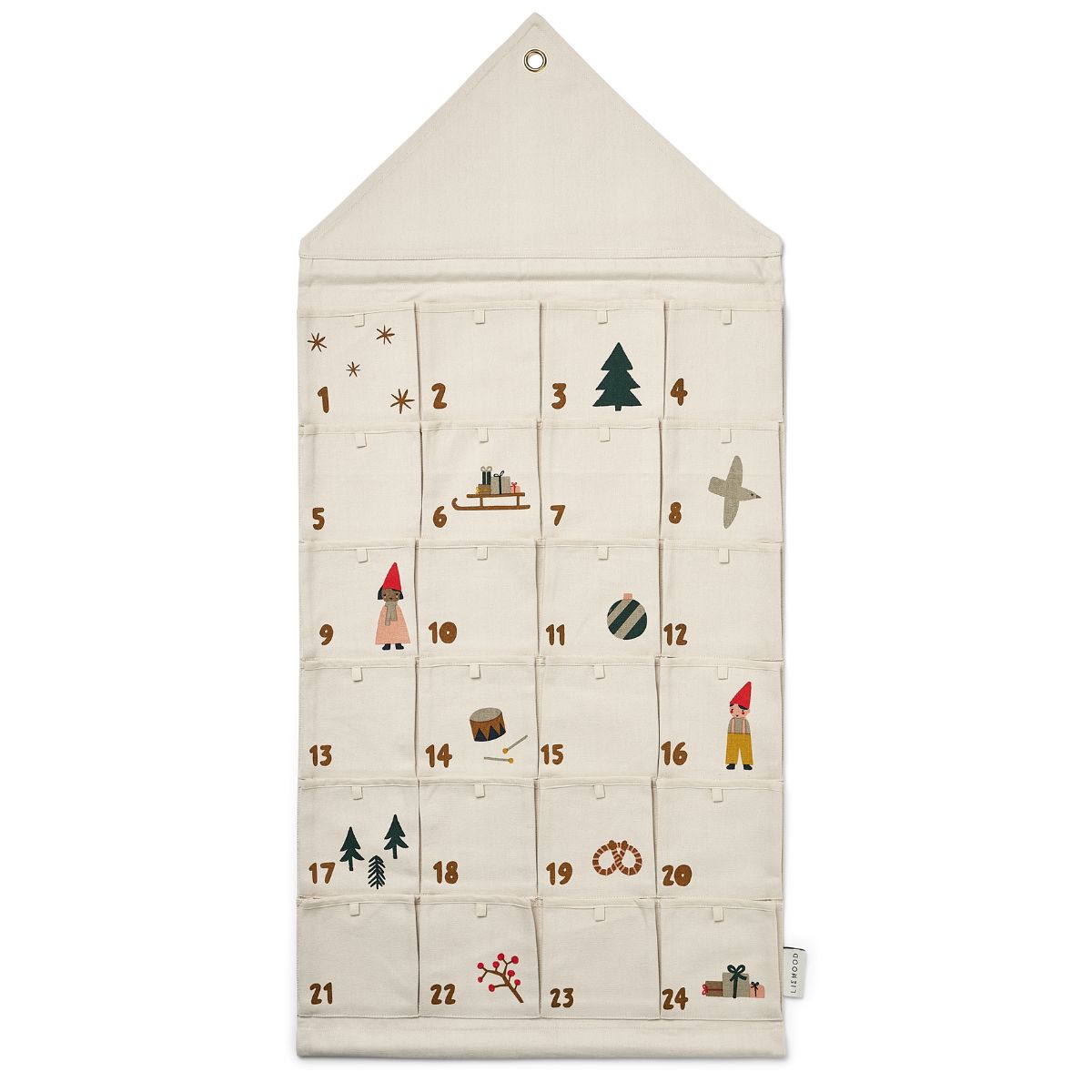 De Liewood babbo kerstcadeau aftelkalender in de kleur holiday/sandy is het perfecte cadeau wanneer aftellen naar Kerst één van jullie wintertradities is. Deze mooie adventskalender kun je elk jaar hergebruiken. VanZus.