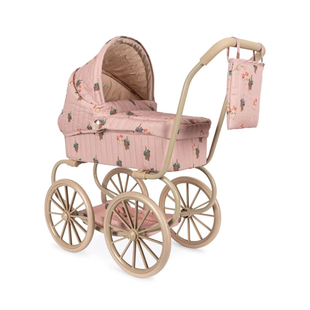 Konges Slojd minnie poppenwagen bow kitty pink