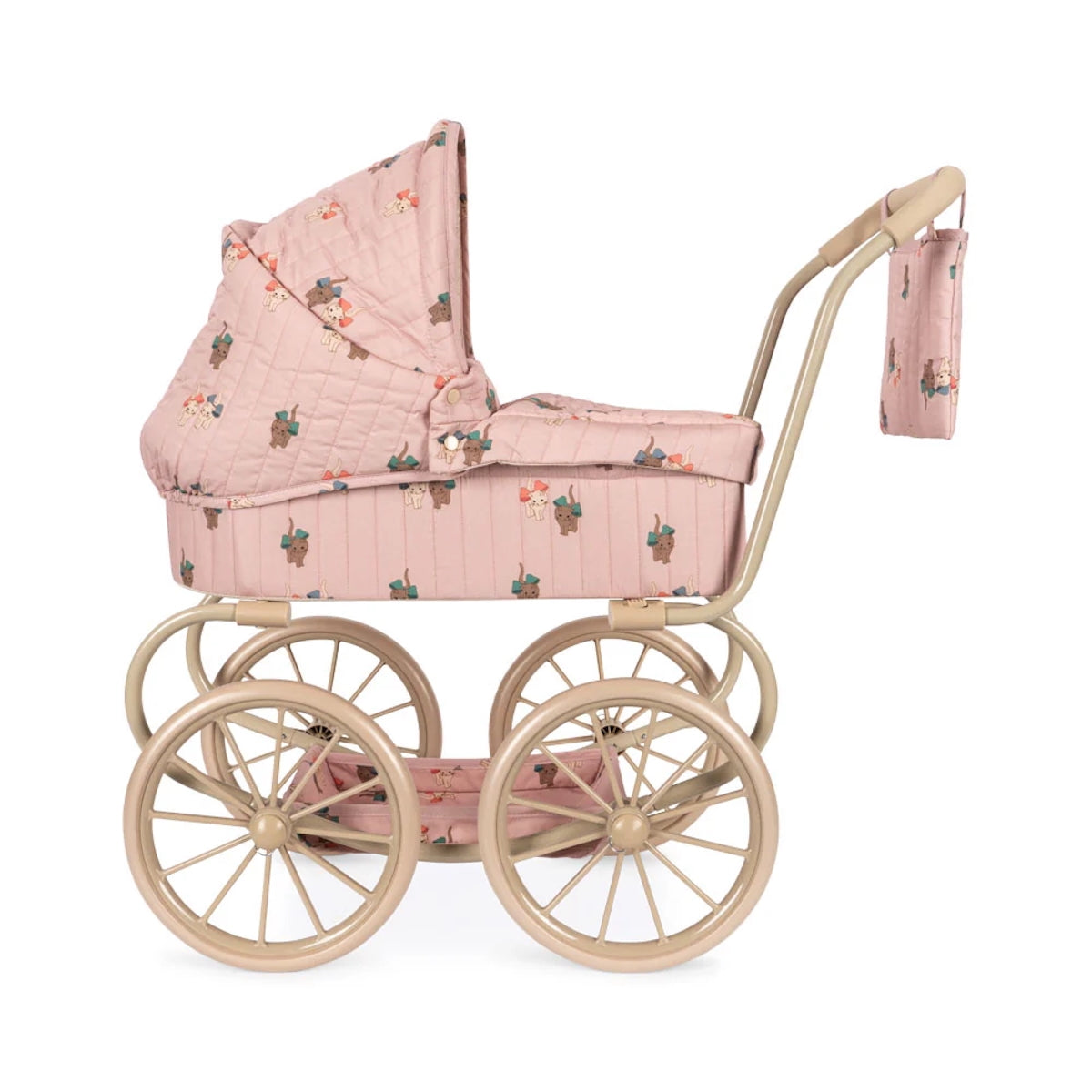 Konges Slojd minnie poppenwagen bow kitty pink