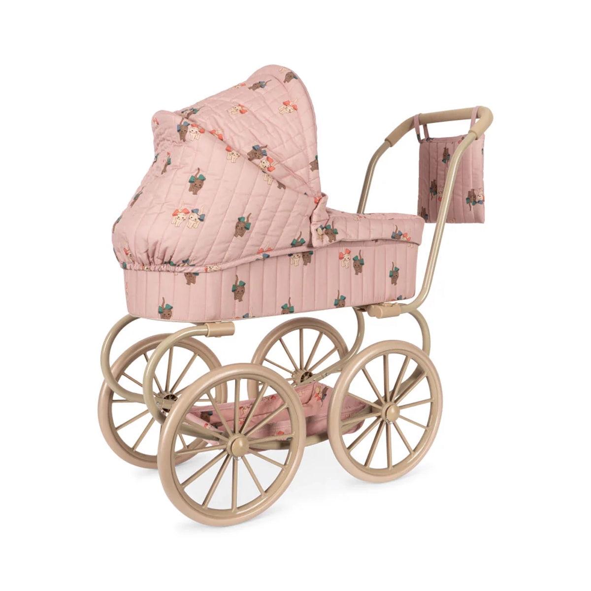 Konges Slojd minnie poppenwagen bow kitty pink