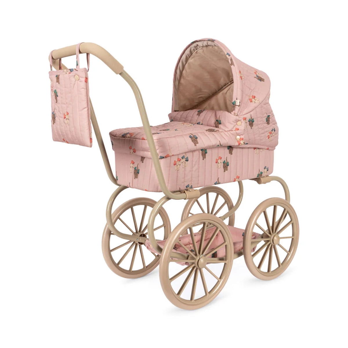 Konges Slojd minnie poppenwagen bow kitty pink