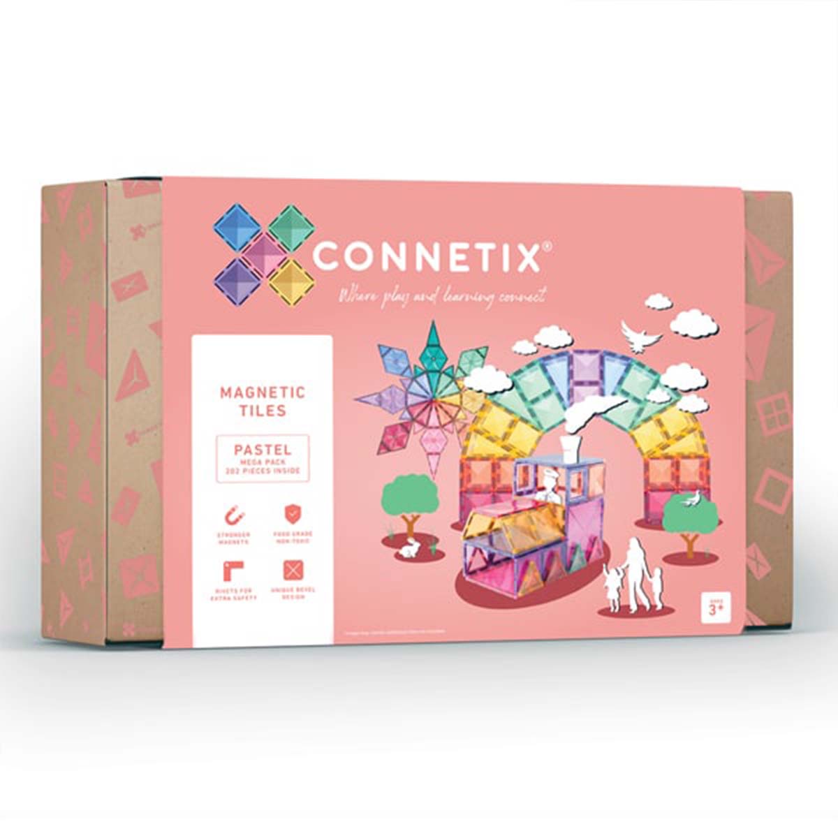 Laat je fantasie de vrije loop gaan met deze fantastische Connetix pastel mega pack 202 stuks. Deze set met bouwelementen in prachtige pastelkleuren is ideaal om de mooiste bouwwerken mee te maken. Imposante kastelen, hoge prinsessentorens en magische paleizen. Alles kan! VanZus