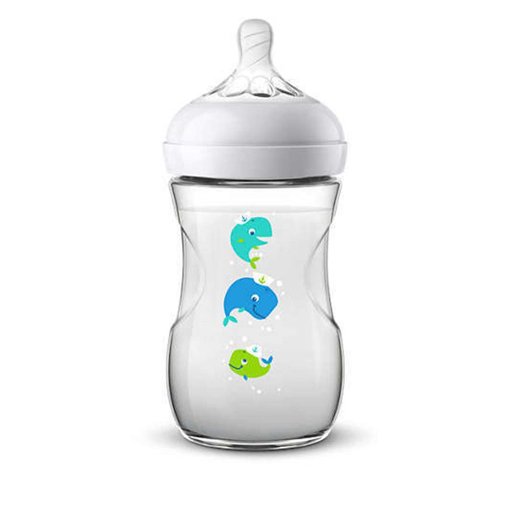 De Philips Avent babyfles 260 ml natural response whale met natural response speen ondersteunt het natuurlijke zuigritme van je baby. Inhoud: 260 ml. Vanaf 1+ maand. Speen voor 1+ maand (uitvloei 2 druppels). VanZus.