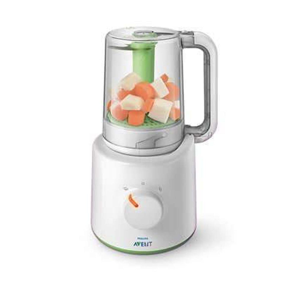 Zelf babyhapjes maken moeilijk en tijdrovend? Niet met de 2-in-1 babyvoedingmaker van Philips Avent. Hij combineert stomen en blenden. Je kunt er fruit, groente, vlees of vis in gaar stomen en vervolgens blenden. VanZus.