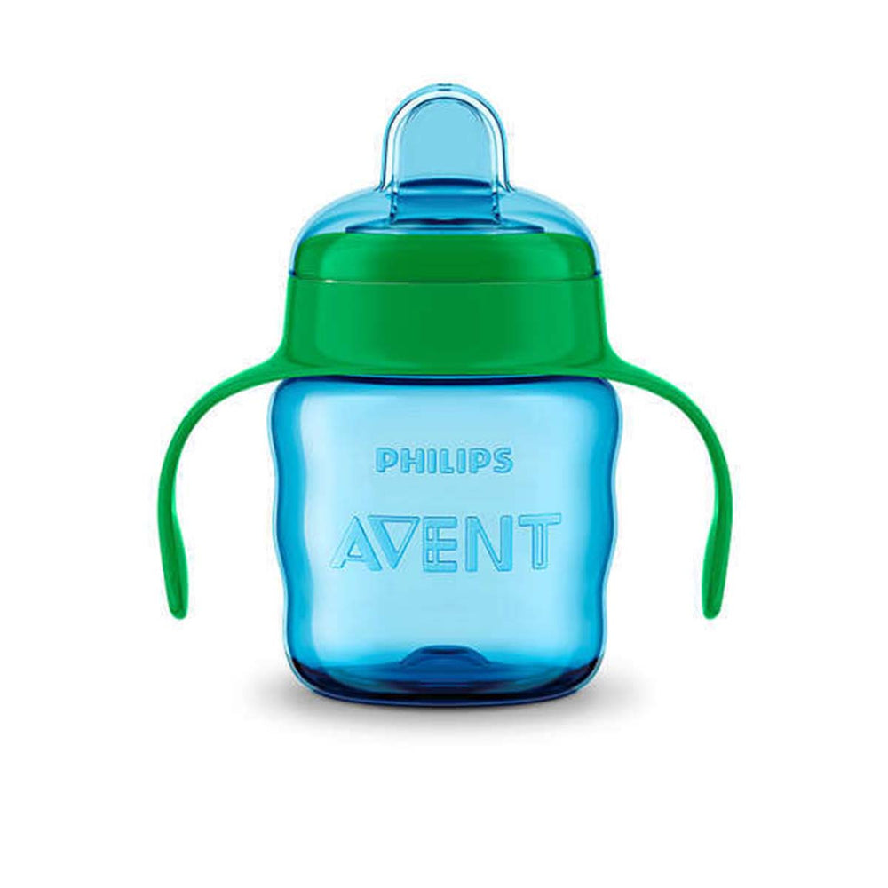 Dit is de Philips Avent tuitbeker 200 ml 6M+ blue. De tuitbeker heeft een zachte tuit, die comfortabel aanvoelt en drinkt. Binnenin zit een anti-lekventiel. De beker is vaatwasmachine bestendig. Geschikt vanaf 6 mnd. VanZus.
