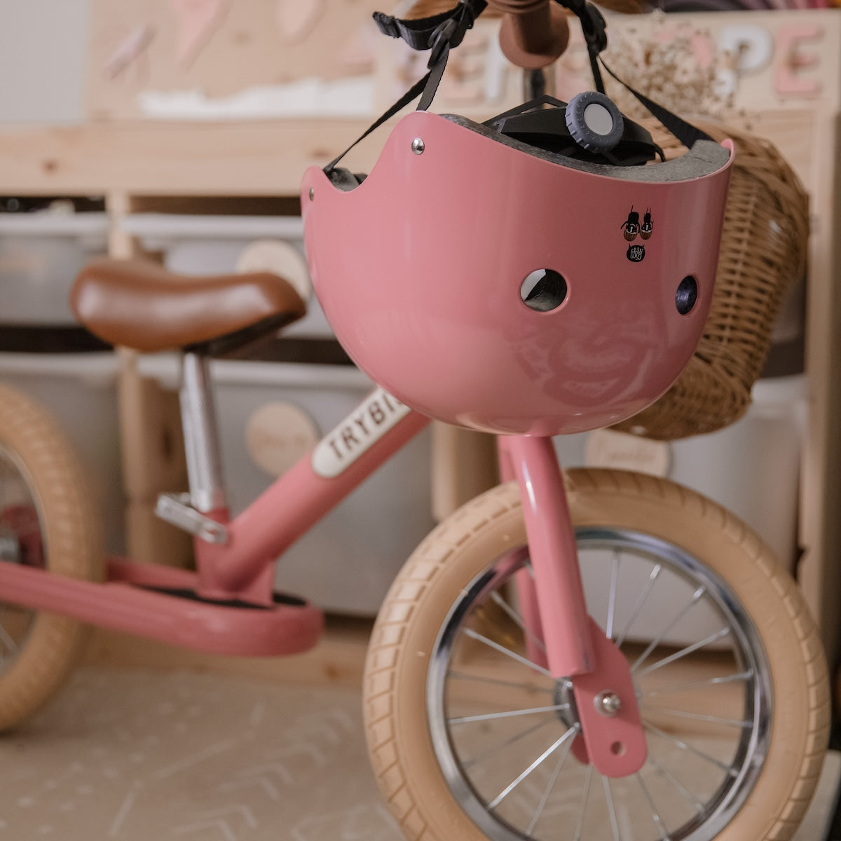 Trybike steel loopfiets vintage pink