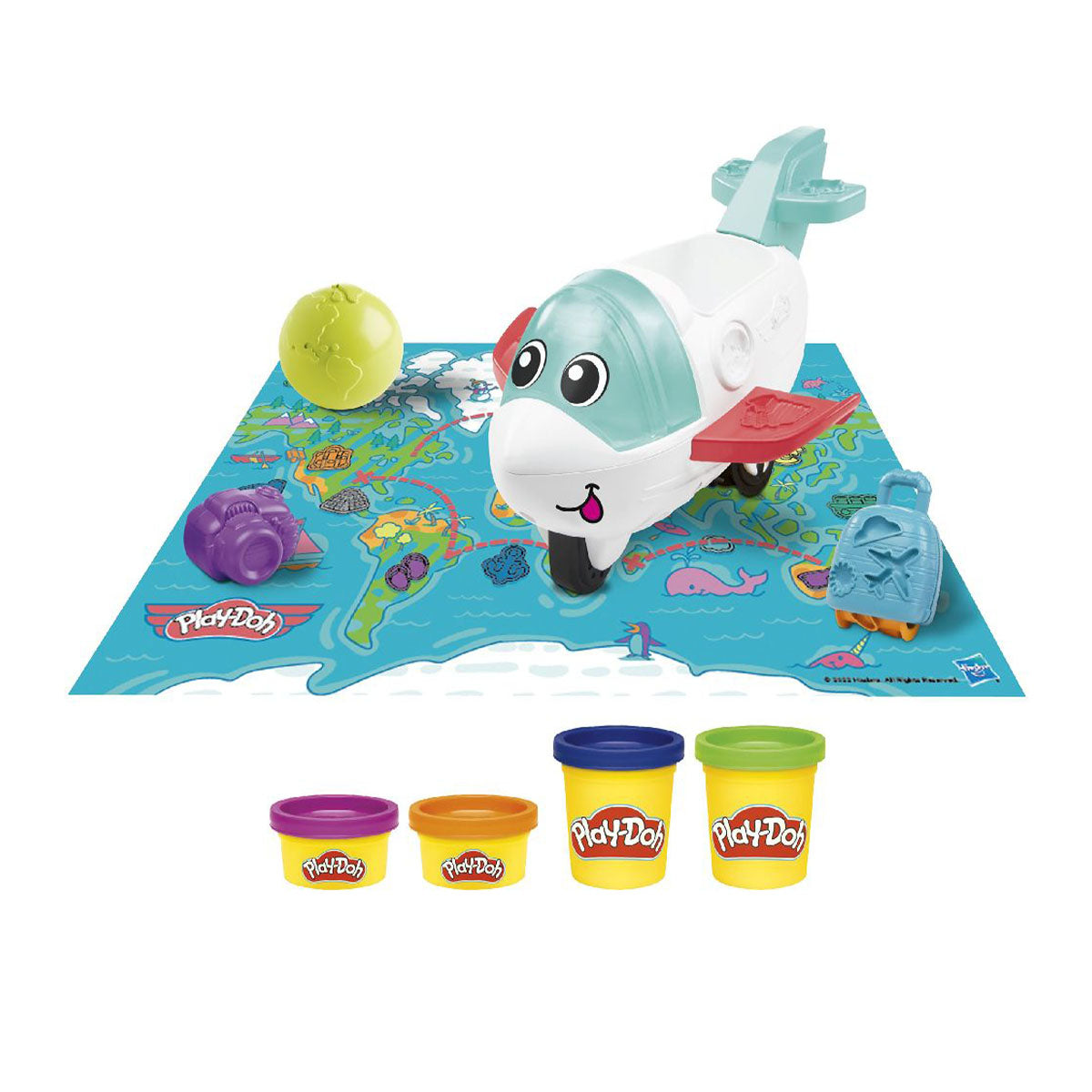 Lekker kliederen en creatief bezig zijn, welk kind houdt daar niet van?! Met deze airplane explorer starterset van het merk Play-Doh is dat geen probleem!  Met dit vliegtuigspeelgoed kunnen kinderen op allerlei manieren spelen met Play-Doh-boetseerklei en fantaseren over wereldwijde reisavonturen. VanZus