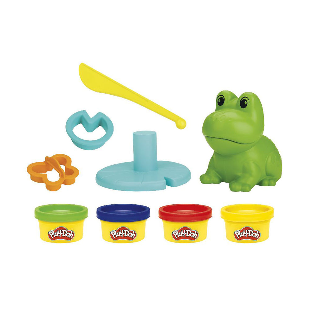 Lekker kliederen en creatief bezig zijn, welk kind houdt daar niet van?! Met deze kikker en kleuren starterset van het merk Play-Doh is dat geen probleem!  Geniet samen van leuke fantasierijke activiteiten met de Play-Doh Kikker en Kleuren Starters set! VanZus