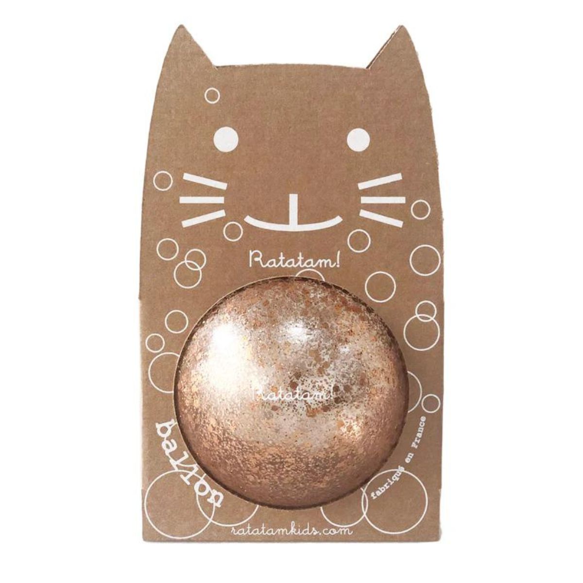 De bubble bal copper van Ratatam is een stijlvolle blikvanger met zijn koperkleur en bubbelpatroon. Duurzaam en lichtgewicht, perfect voor binnen- en buitenspelen. Perfect als cadeau. VanZus