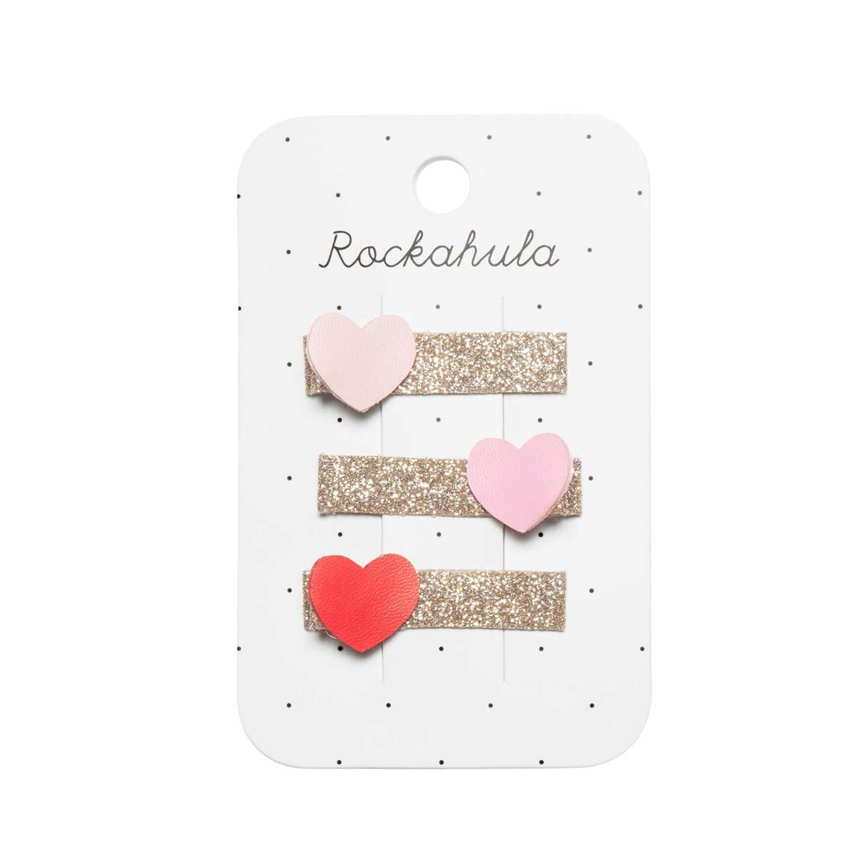 Kijk eens wat een lieve set speldjes in de variant heartbreaker glitter bar van Rockahula! Functioneel en hip. Versier de haren van jouw kindje met deze mooie set van 3 clips. VanZus