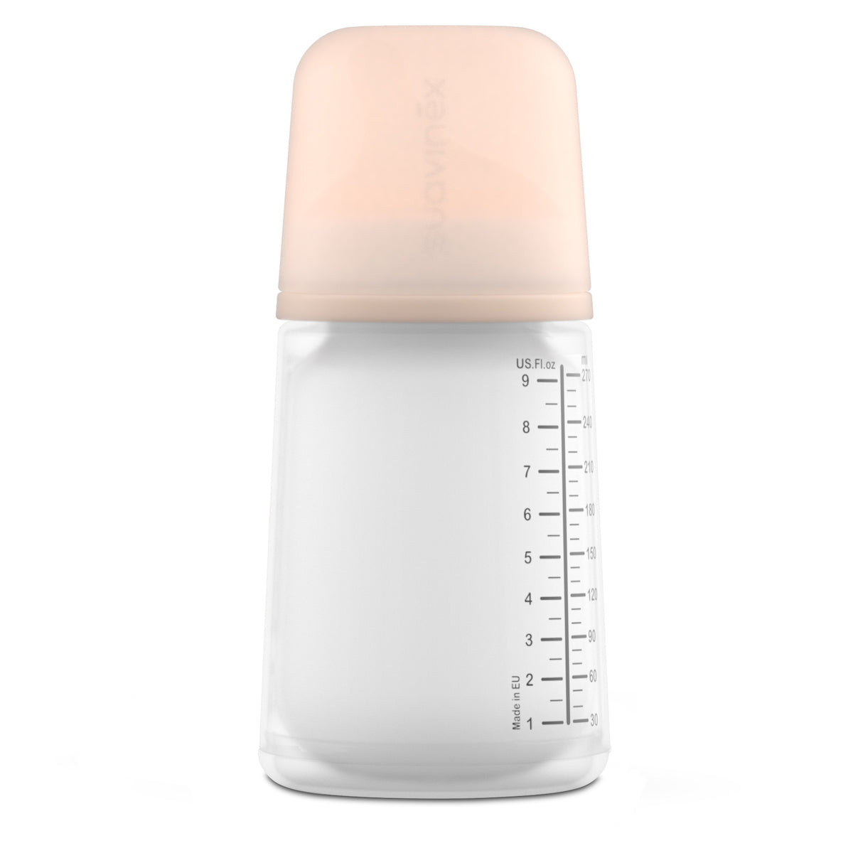 De babyfles 270 ml medium flow van Suavinex bootst de borst na, ideaal voor combinatievoeding en premature baby's. Verminderd luchtinslikken en darmkrampjes. Geschikt voor o.a. melk, water en sap. VanZus