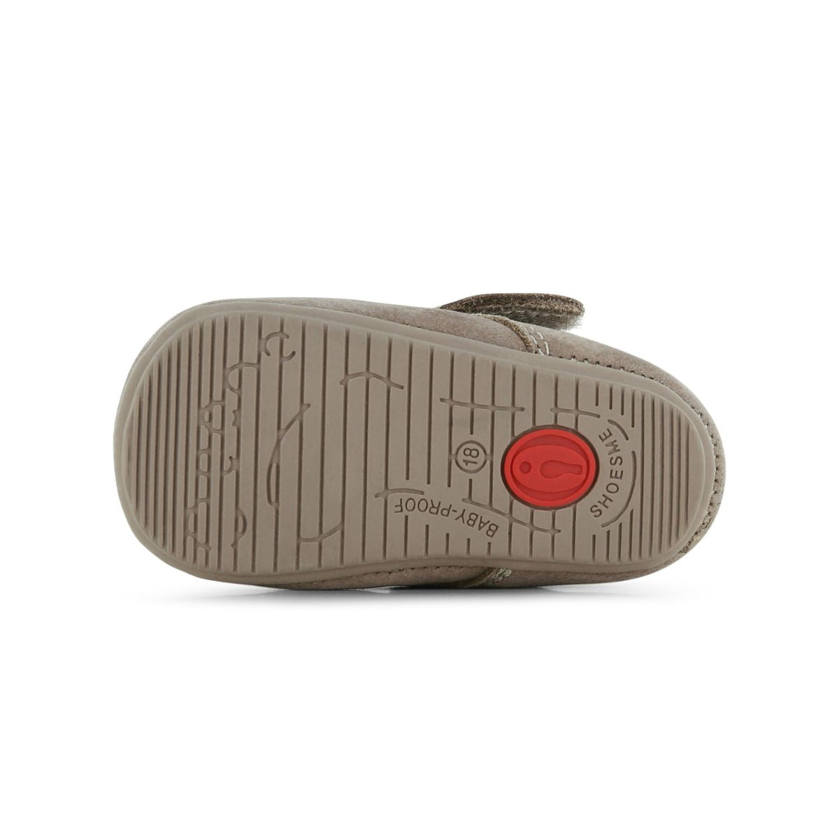 Stijlvol, comfortabel en veilig: de Shoesme baby-proof bootie in taupe. Speciaal ontworpen voor kindjes die hun eerste stapjes zetten. Met klittenband en anti-slipzool. In verschillende kleuren en maten. VanZus